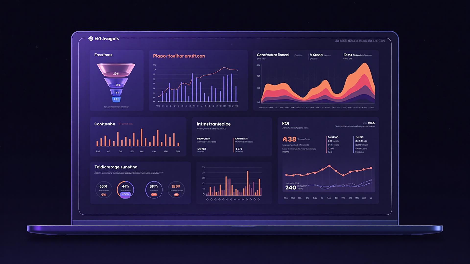 Analytics dashboard on laptop